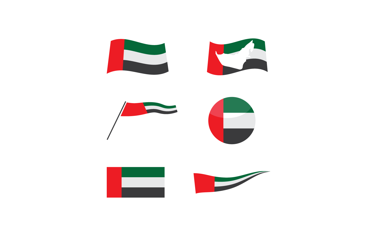 Uni emirate arabiska flaggan illustration vektor