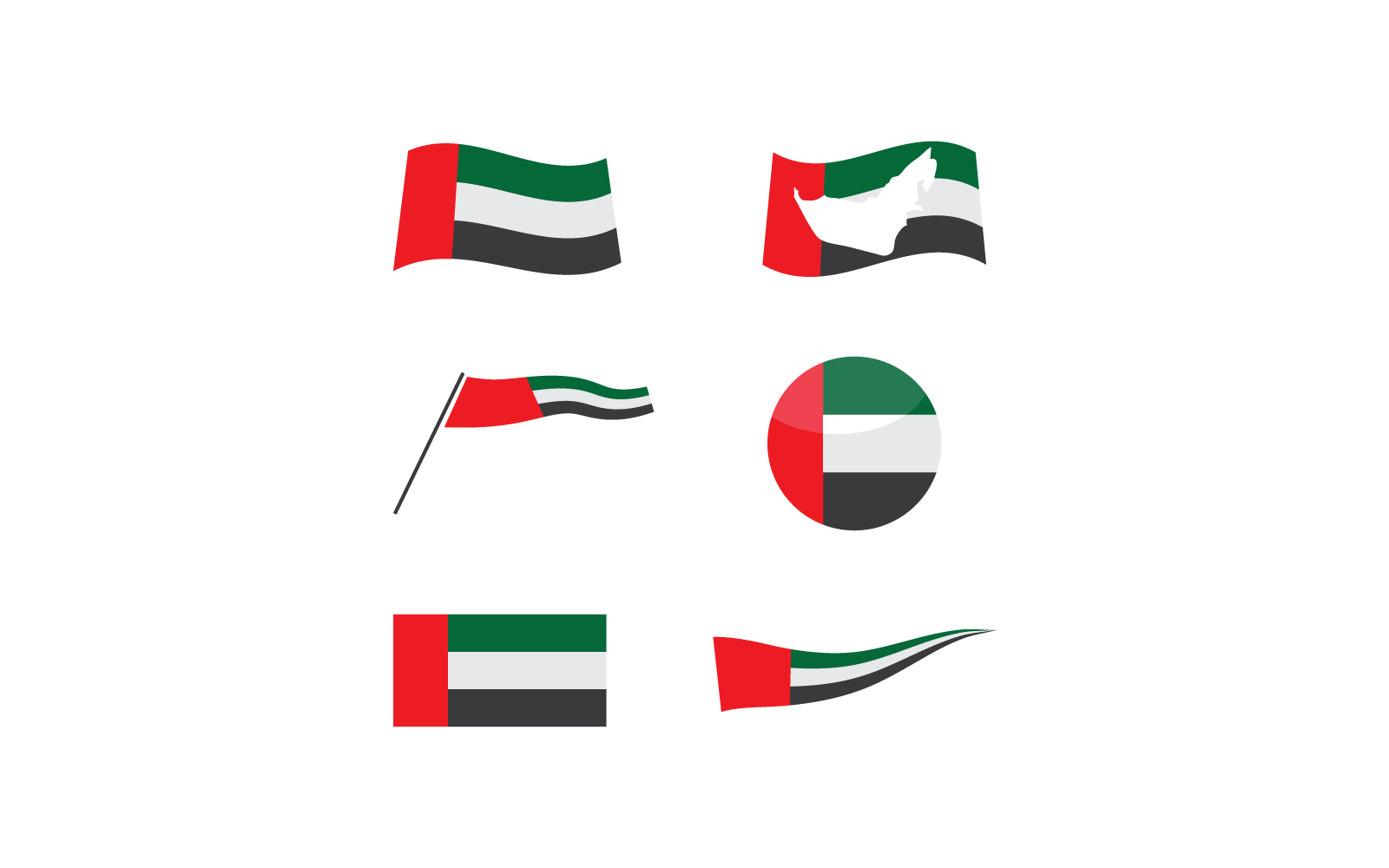Uni Emirates Arab zászló illusztráció vektor