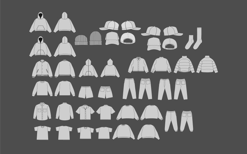 Vector Apparel Mockup Collection | Fashion Illustration Product Mockup