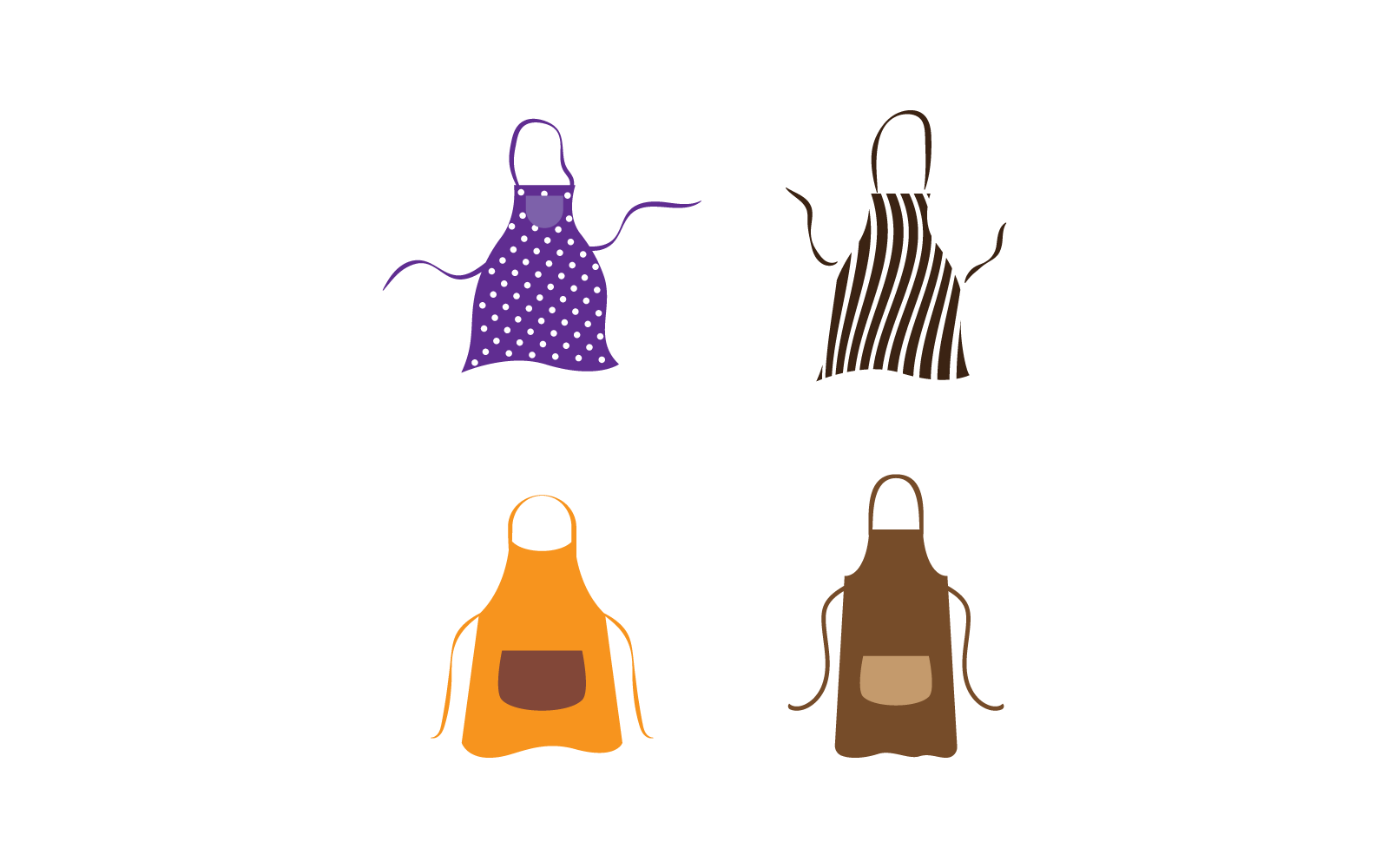 Zástěra logo ilustrace ikonu vektoru