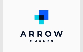 Abstract Arrow Up Digital Modern Logo