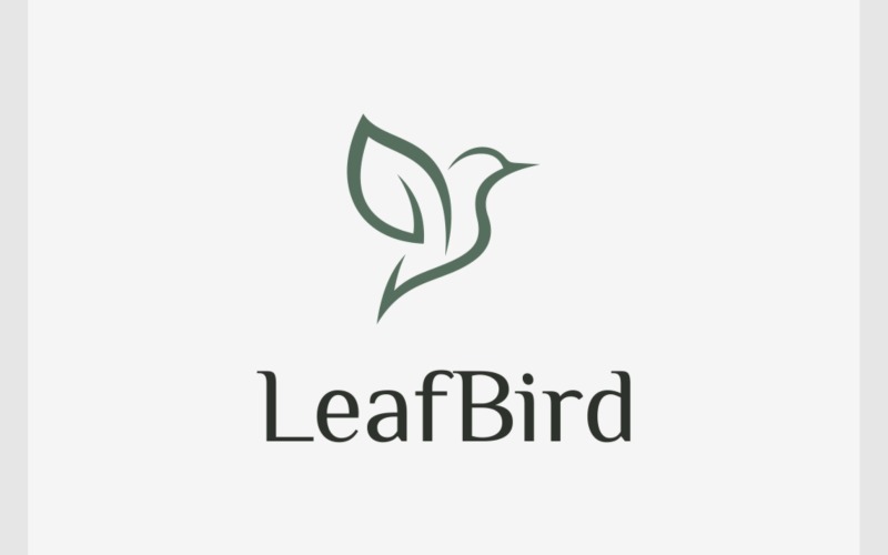 Bird Fly Wing Leaf Organic Logo Logo Template