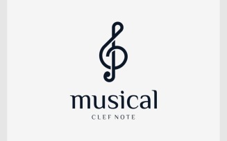 Clef Note Treble Musical Music Logo