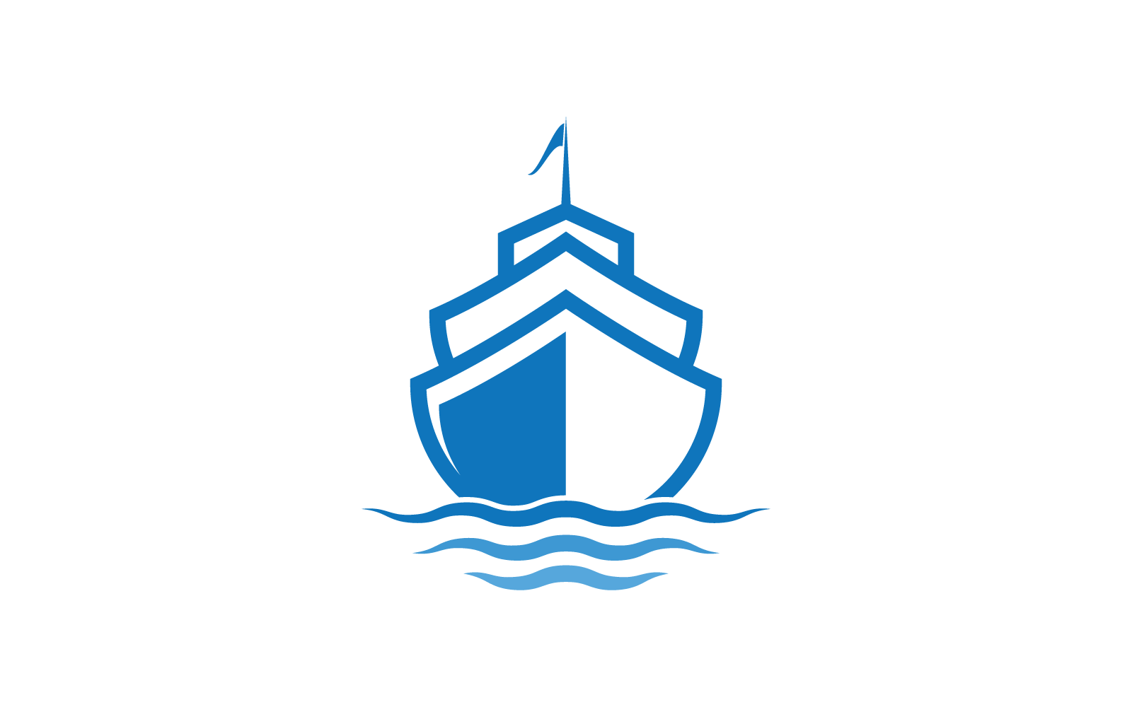Cruise ship Logo Template vector icon flat design