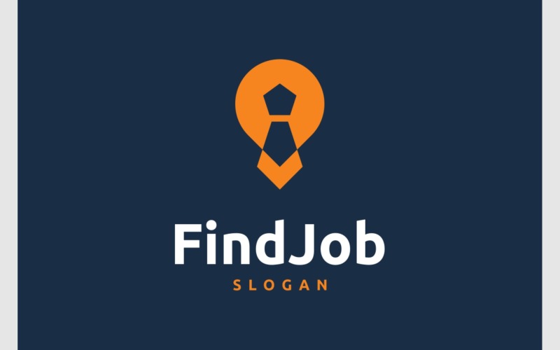 Find Job Tie Location Logo Logo Template
