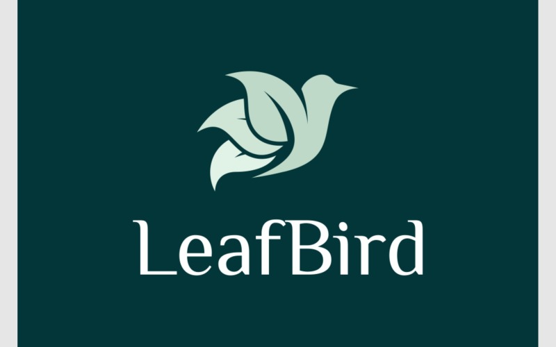 Fly Bird Wing Leaf Natural Logo Logo Template