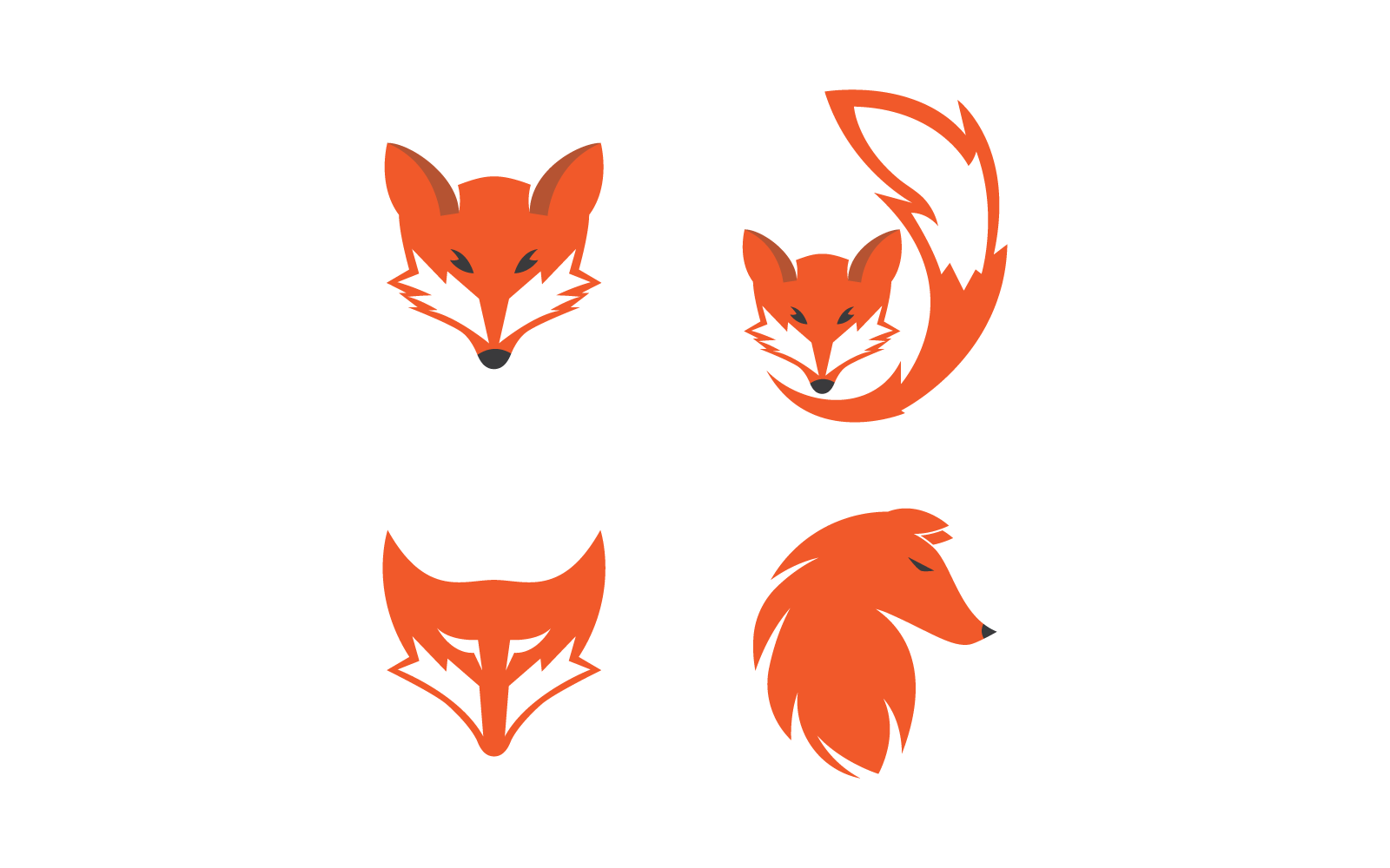 Fox logo illustratie pictogram vector ontwerpsjabloon