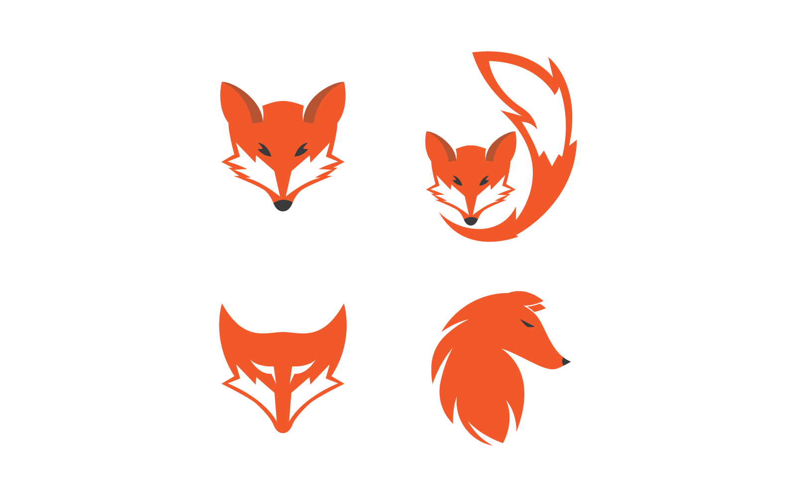 Fox logo illustration icon vector design template