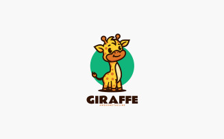Giraffe Mascot Cartoon Logo 1