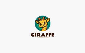Giraffe Mascot Cartoon Logo 2