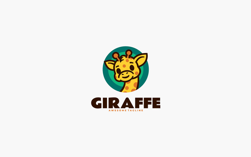 Giraffe Mascot Cartoon Logo 2 Logo Template