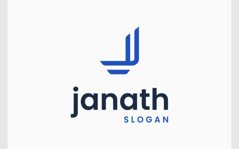 Letter J Simple Modern Logo Logo Template
