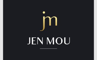 Letter JM Initials Minimalist Luxury Logo