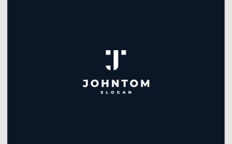 Letter TJ JT Minimal Simple Logo