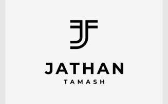 Letter TJ JT Minimalist Simple Logo