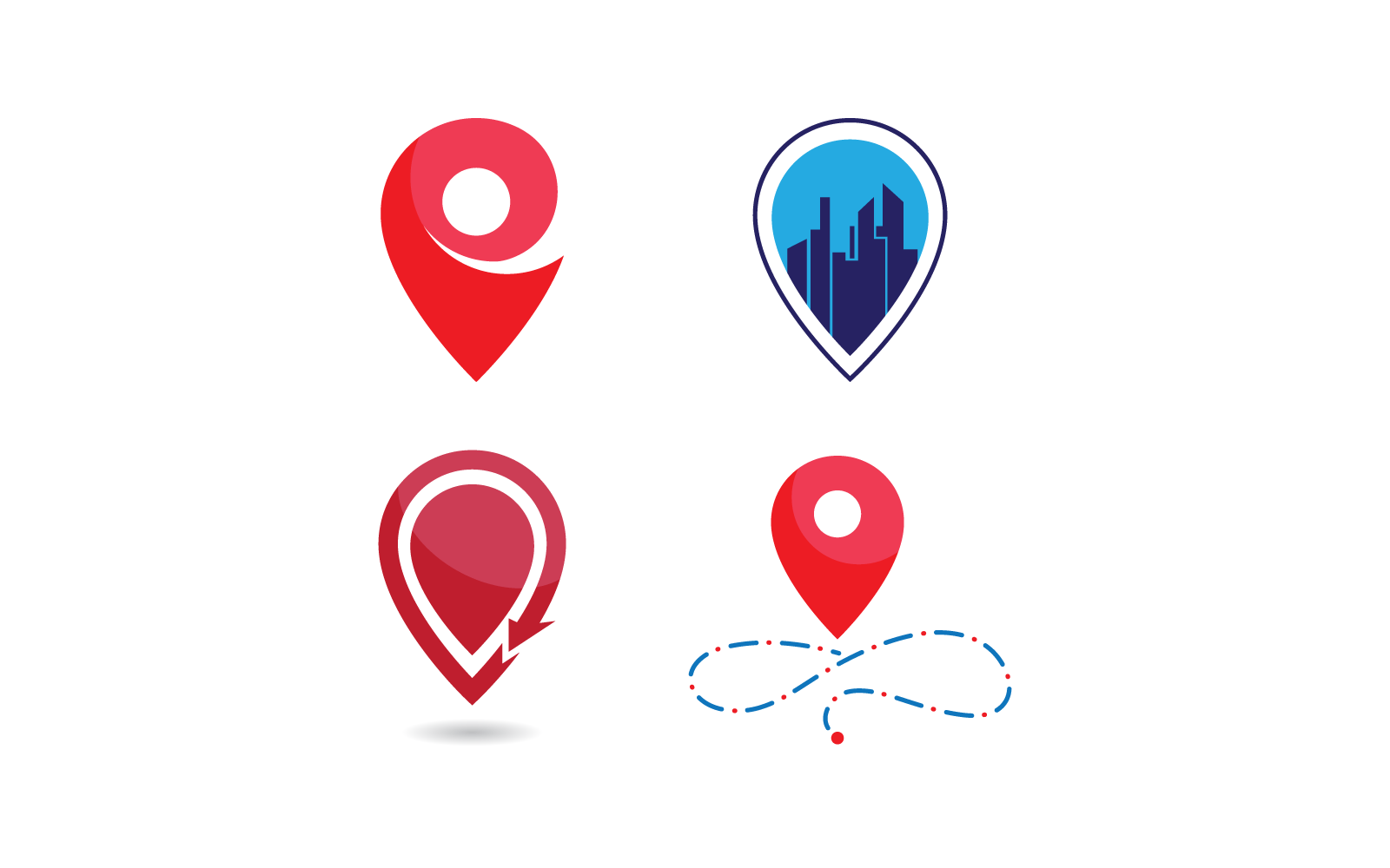 Location point sign and symbol Logo vector template illustration