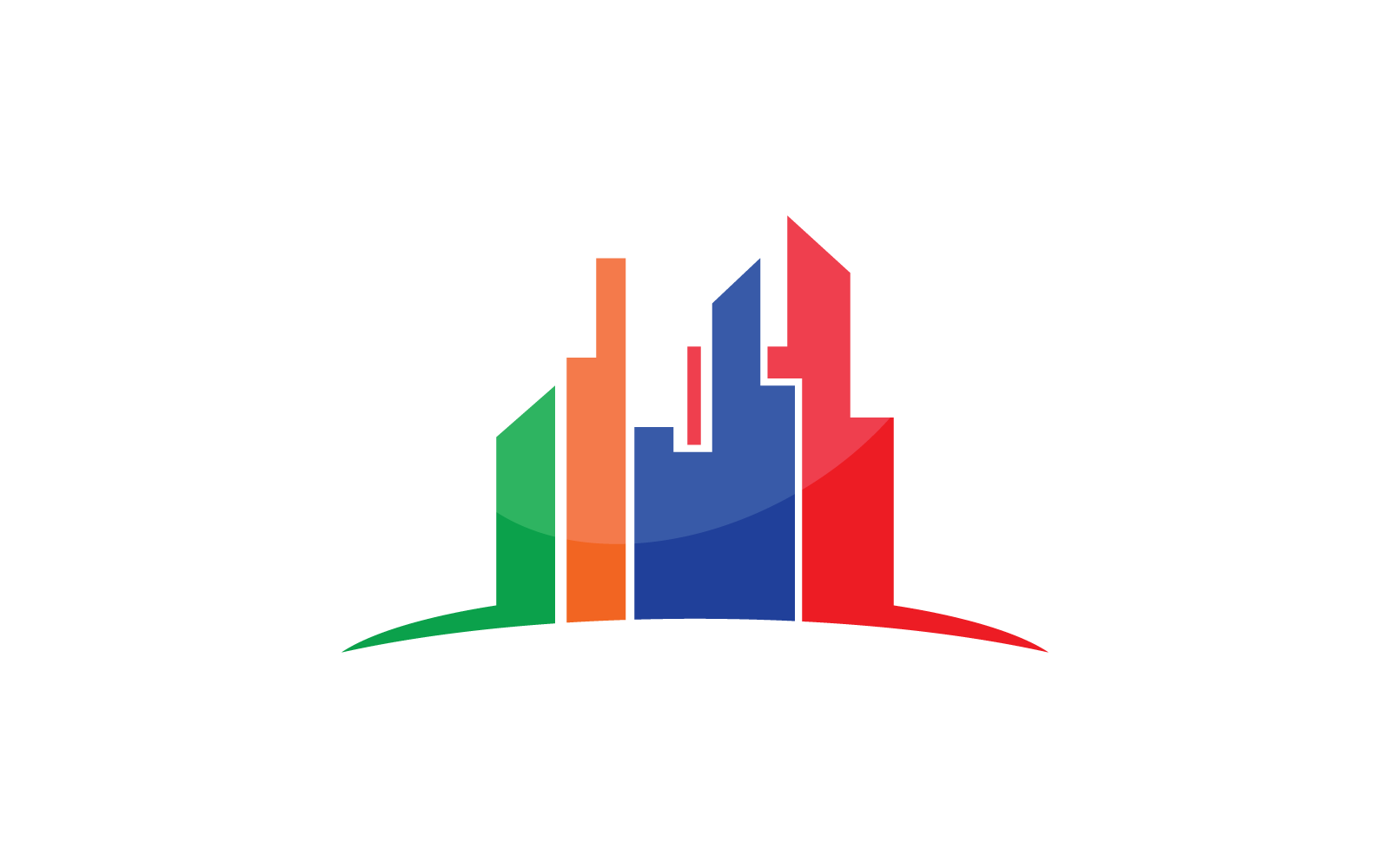 Modern City skyline vector icon design template Logo Template