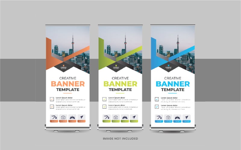 Roll Up Banner or Company advertisement roll up banner design layout Corporate Identity