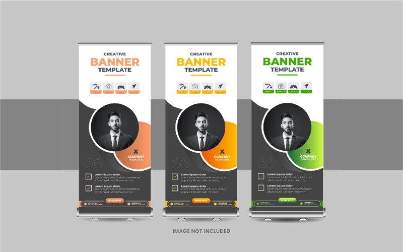 Roll Up Banner or Company advertisement roll up banner layout Corporate Identity