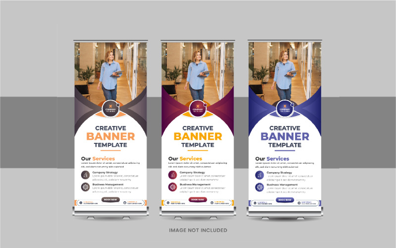 Roll Up Banner or Company advertisement roll up banner template design Corporate Identity