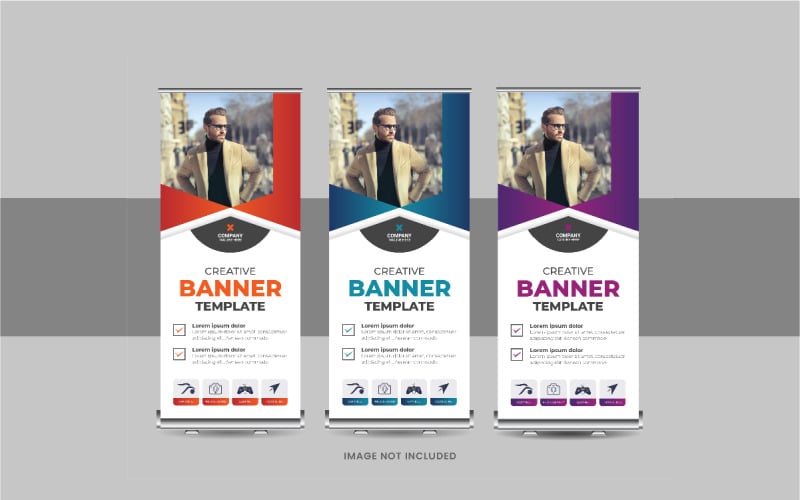 Roll Up Banner or Company advertisement roll up banner template layout Corporate Identity