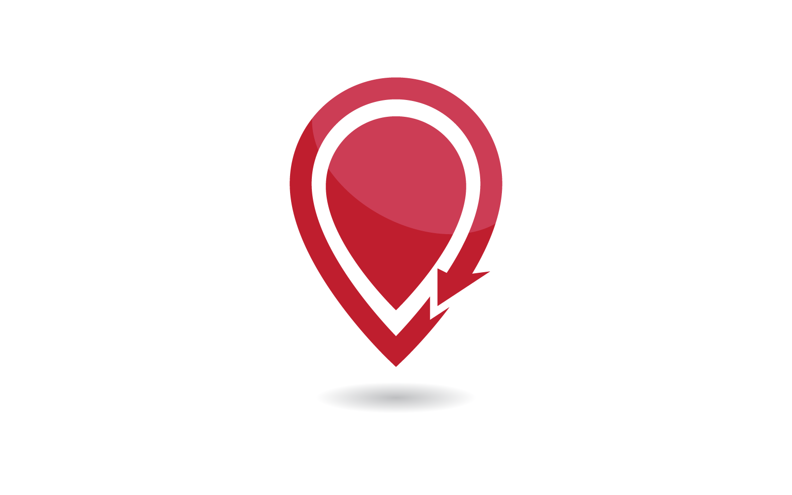 Signe et symbole de point de localisation Modèle d'icône vectorielle de logo