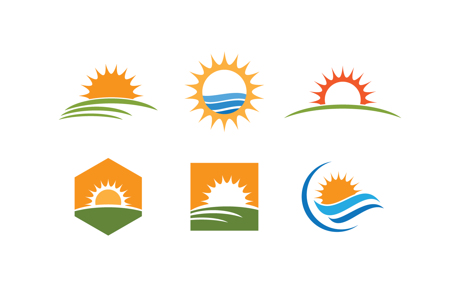 sun illustration logo vector template Logo Template