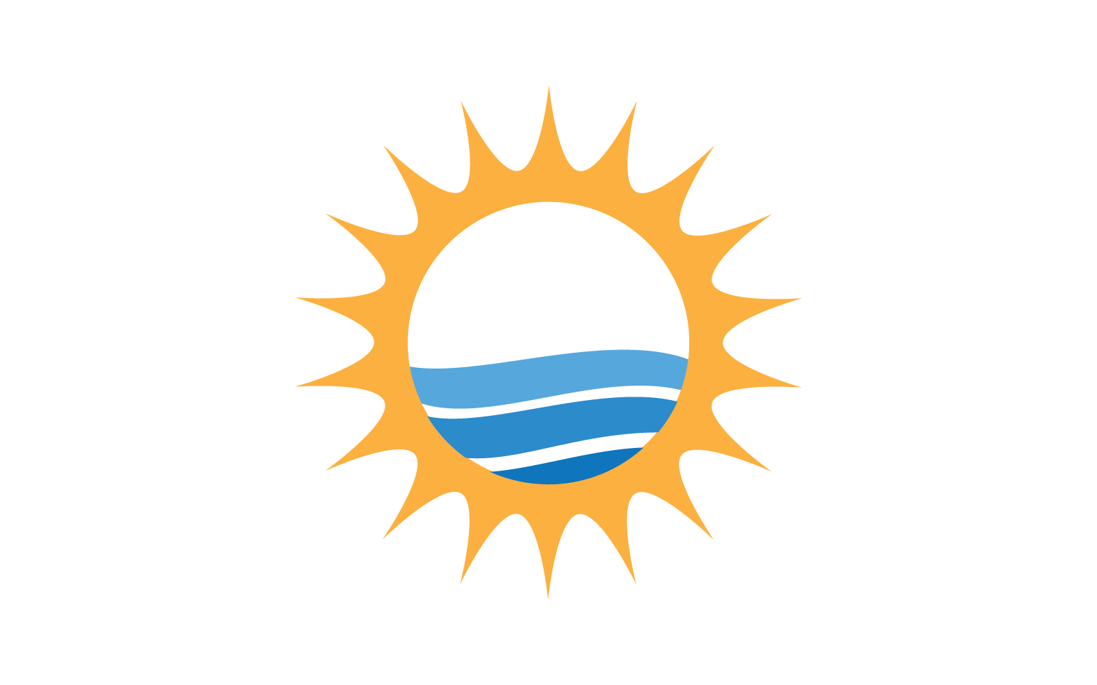 sun ilustration logo vector icon design template