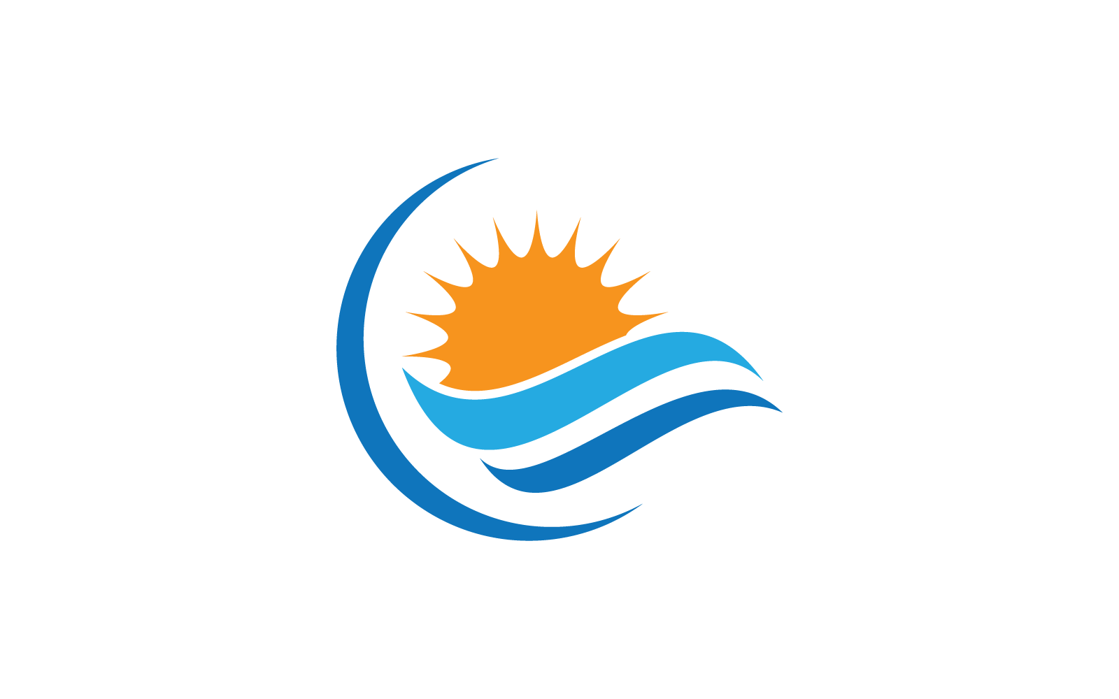 sun ilustration logo vector template