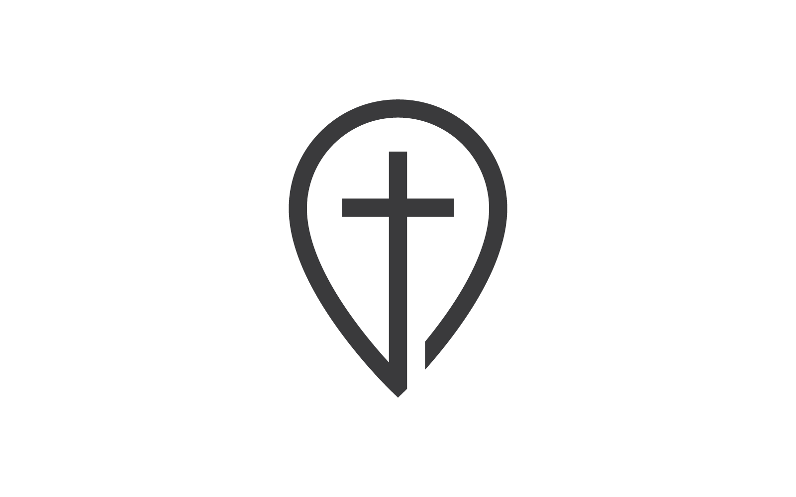 Szablon ilustracji logo lokalizacji kościoła