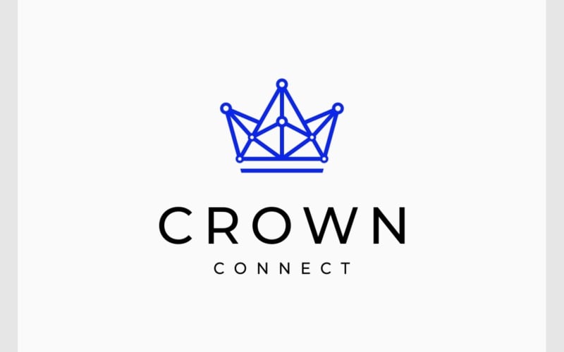 Crown Circuit Technology Connection Logo Logo Template