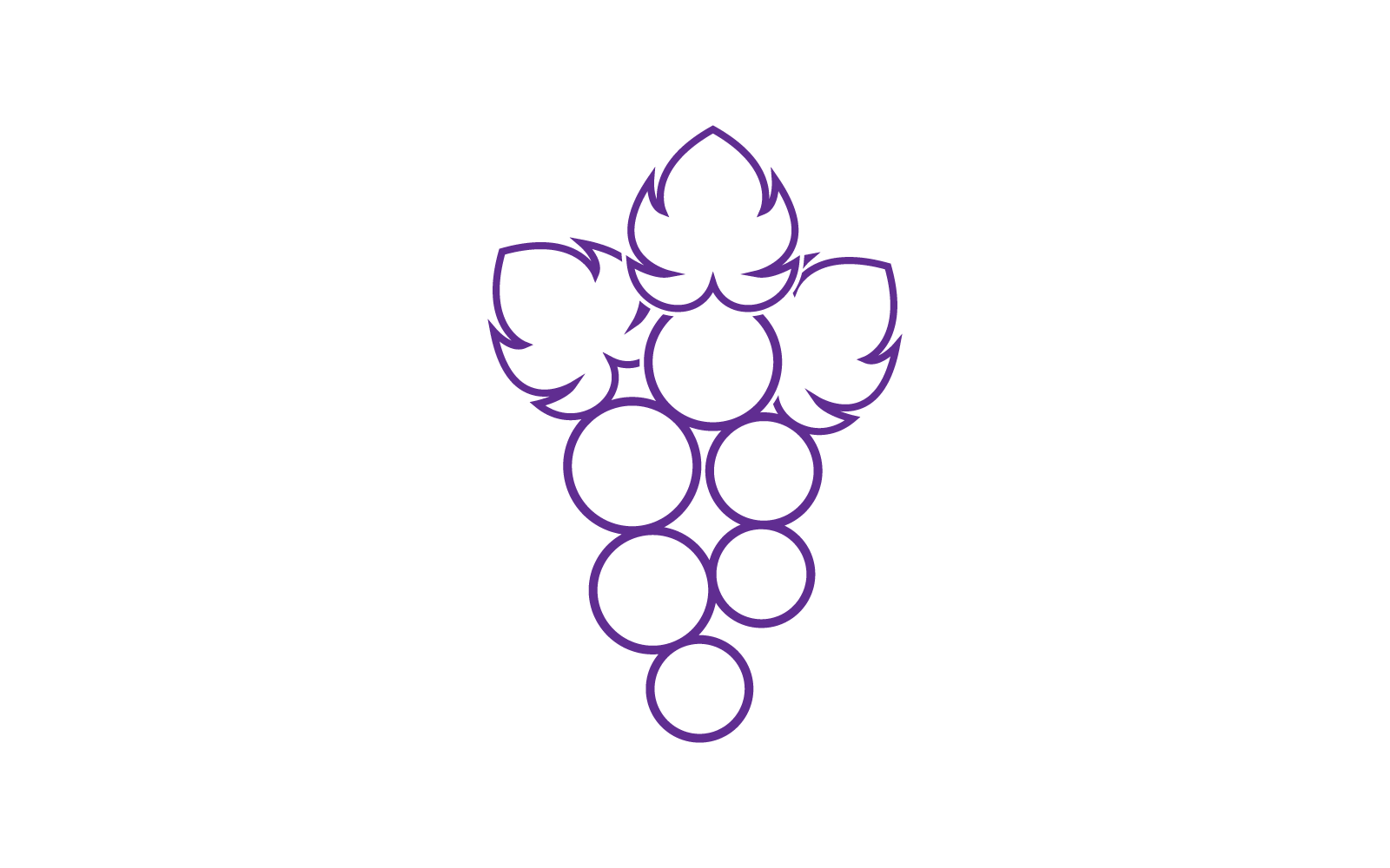 Grape with leaf logo icon vector design template Logo Template
