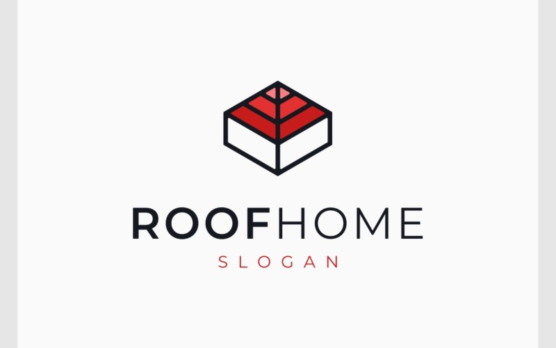 House Roof 3D Isometric Logo Logo Template