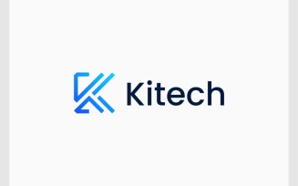 Letter K Modern Technology Logo