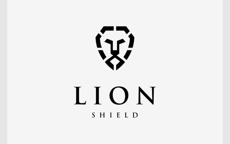 Lion Shield Protection Logo Logo Template