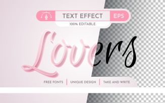 lovers Editable Text Effect, Graphic Style