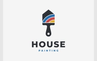 Painting House Paint Home Logo