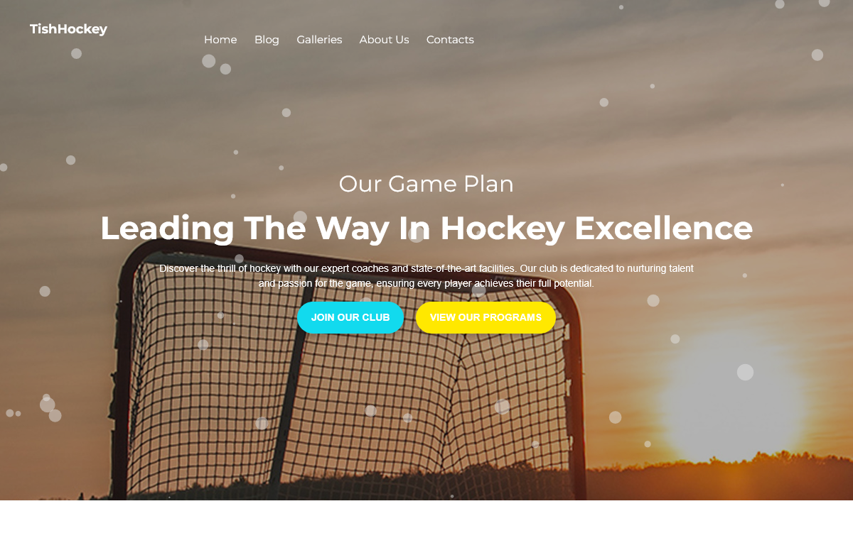 TishHockey - Hockey Club WordPress Theme