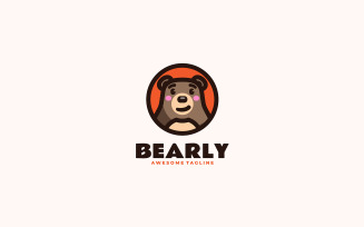 Bearly Mascot Cartoon Logo