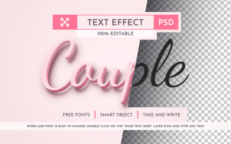 Couple Editable Text Effect, Font Style