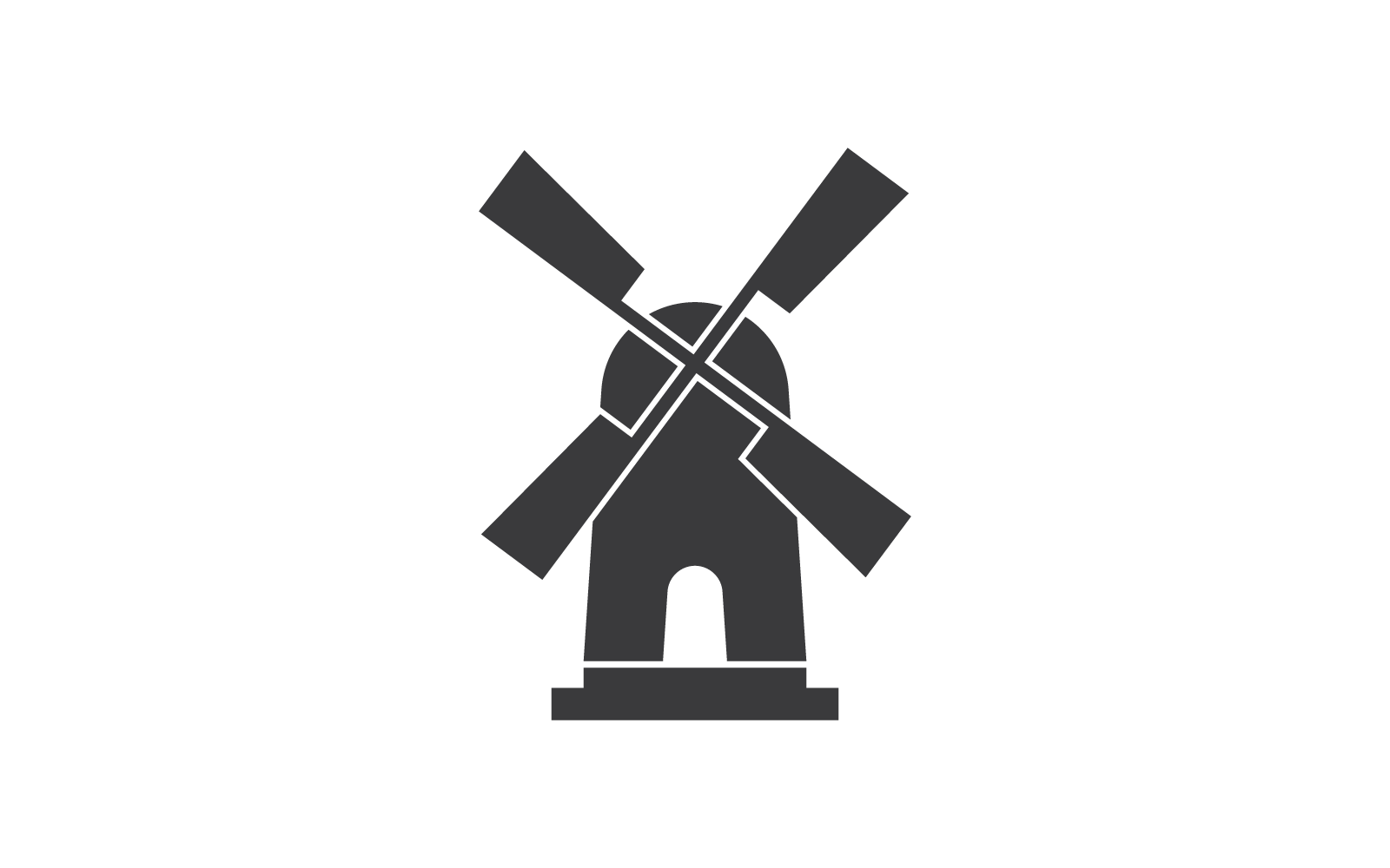 Flache Designvorlage für Windmühlen-Logo-Symbol-Vektor
