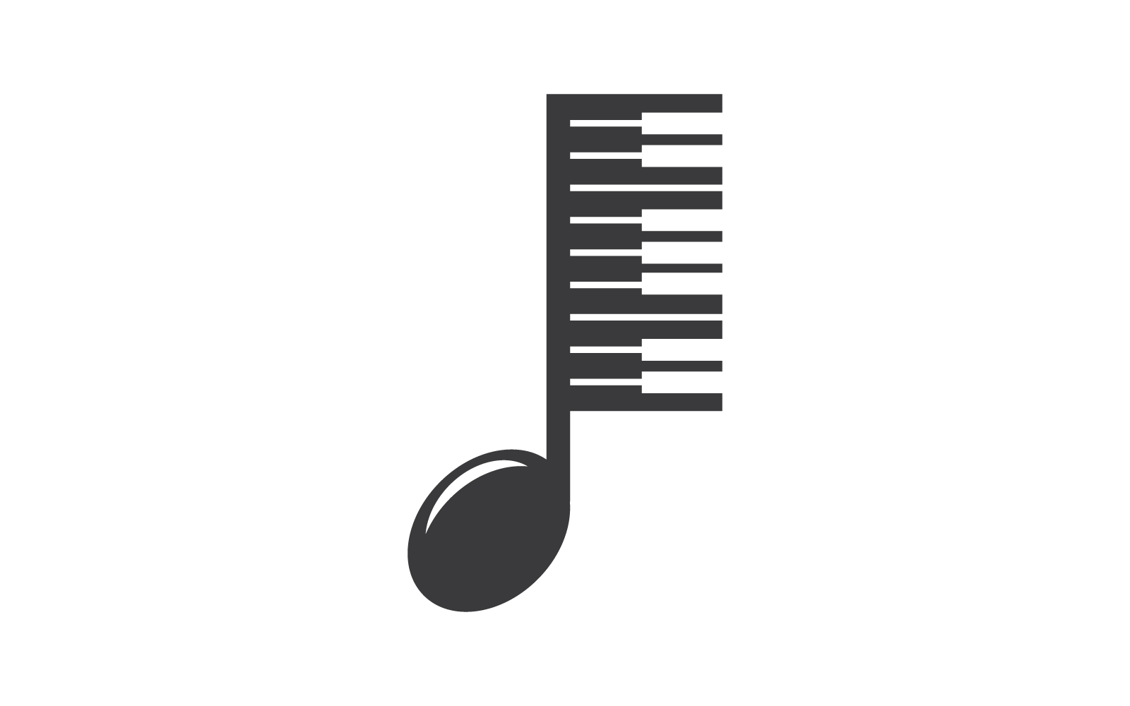 Klavier-Logo-Vektor-Ilustration flache Design-Vorlage