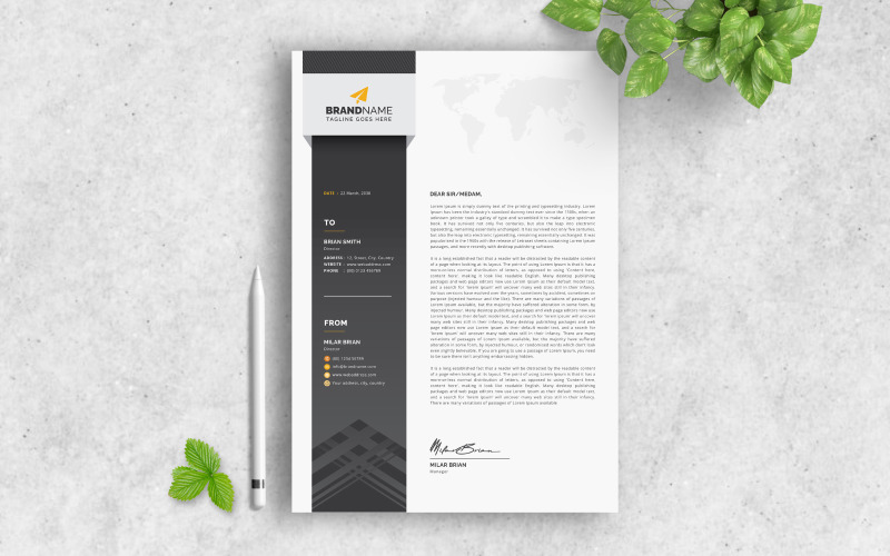 Letterhead Design, Unique Letterhead, Creative Letterhead Design for Business and Multipurpose Use Corporate Identity