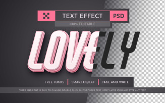 Lovely Editable Text Effect, Font Style