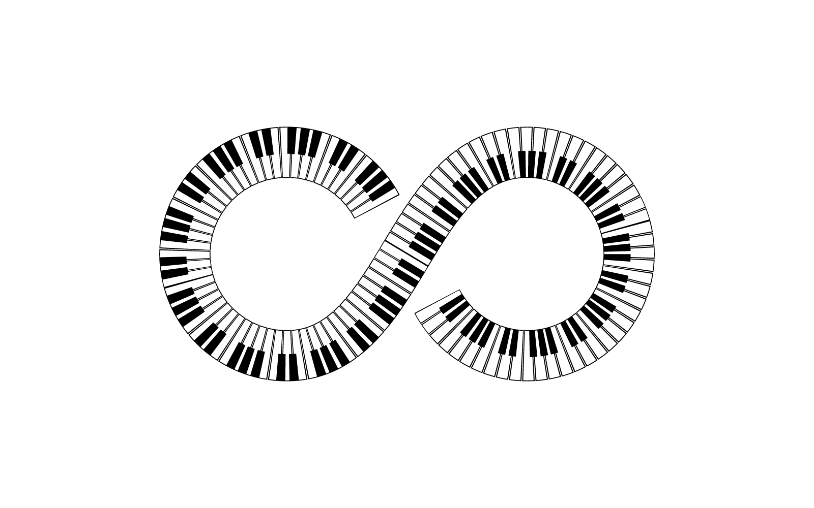 Modello di progettazione del logo dell&amp;#39;illustrazione vettoriale del pianoforte