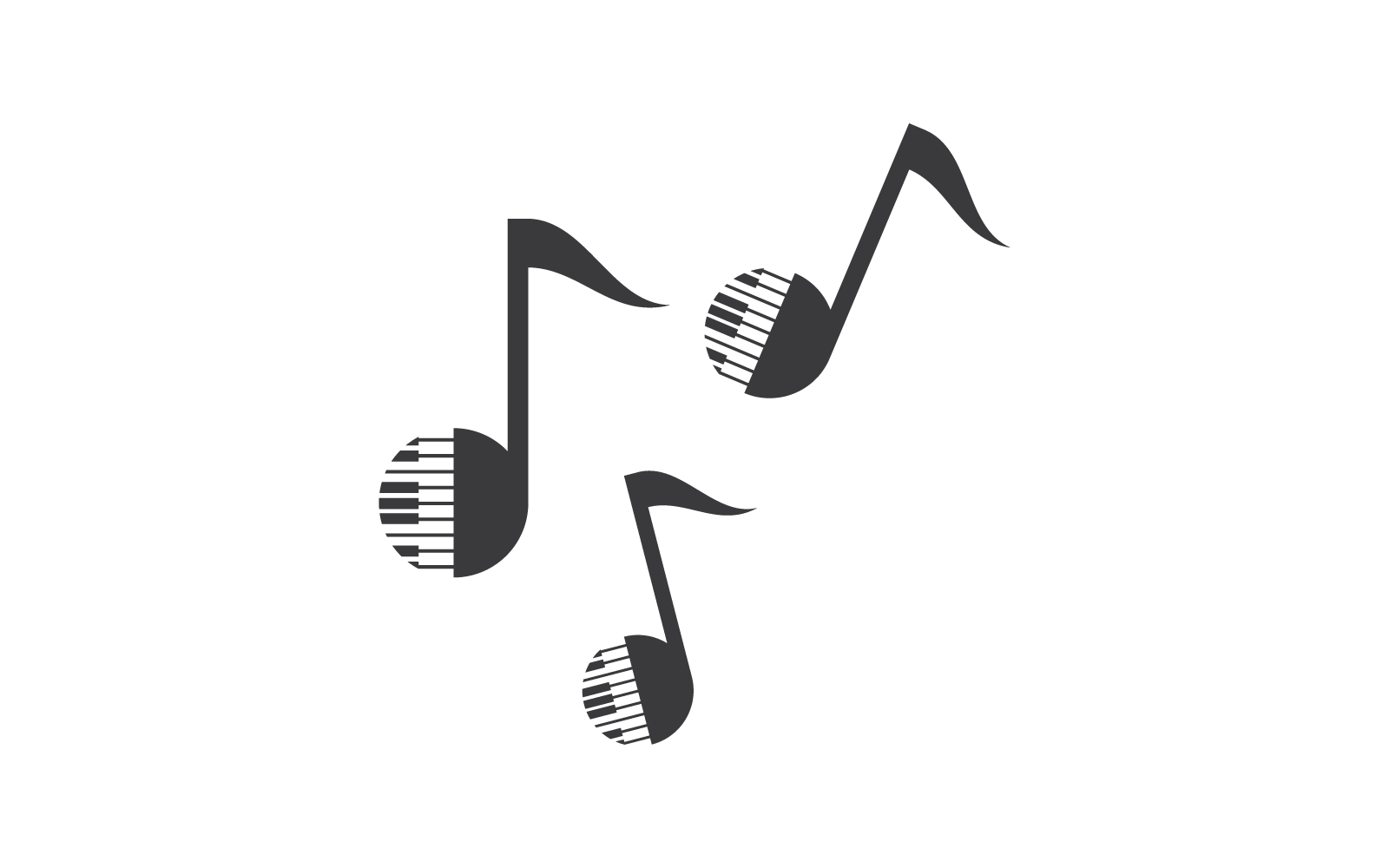 Piano logo icon vector illustration template