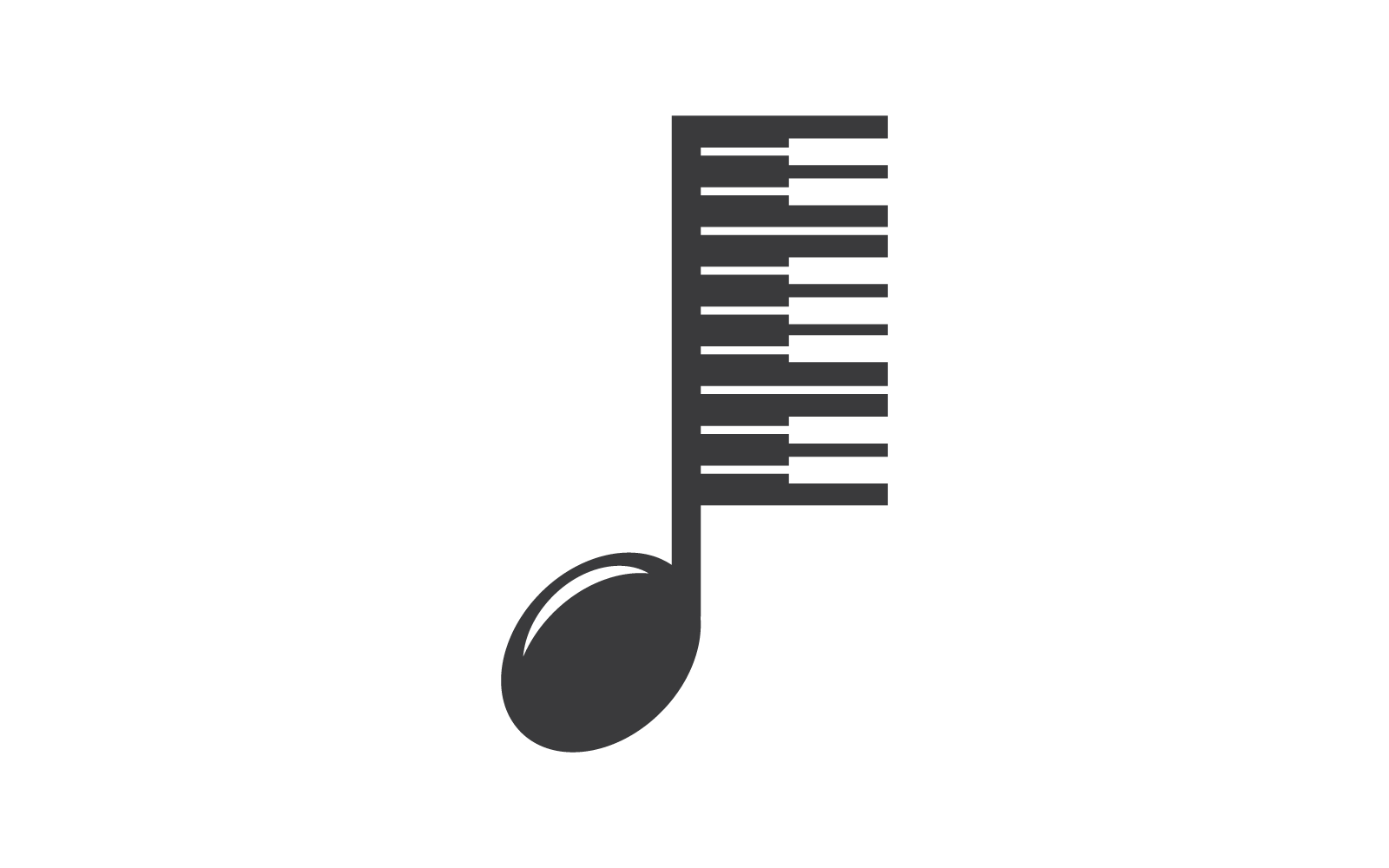 Piano logo vector ilustration flat design template