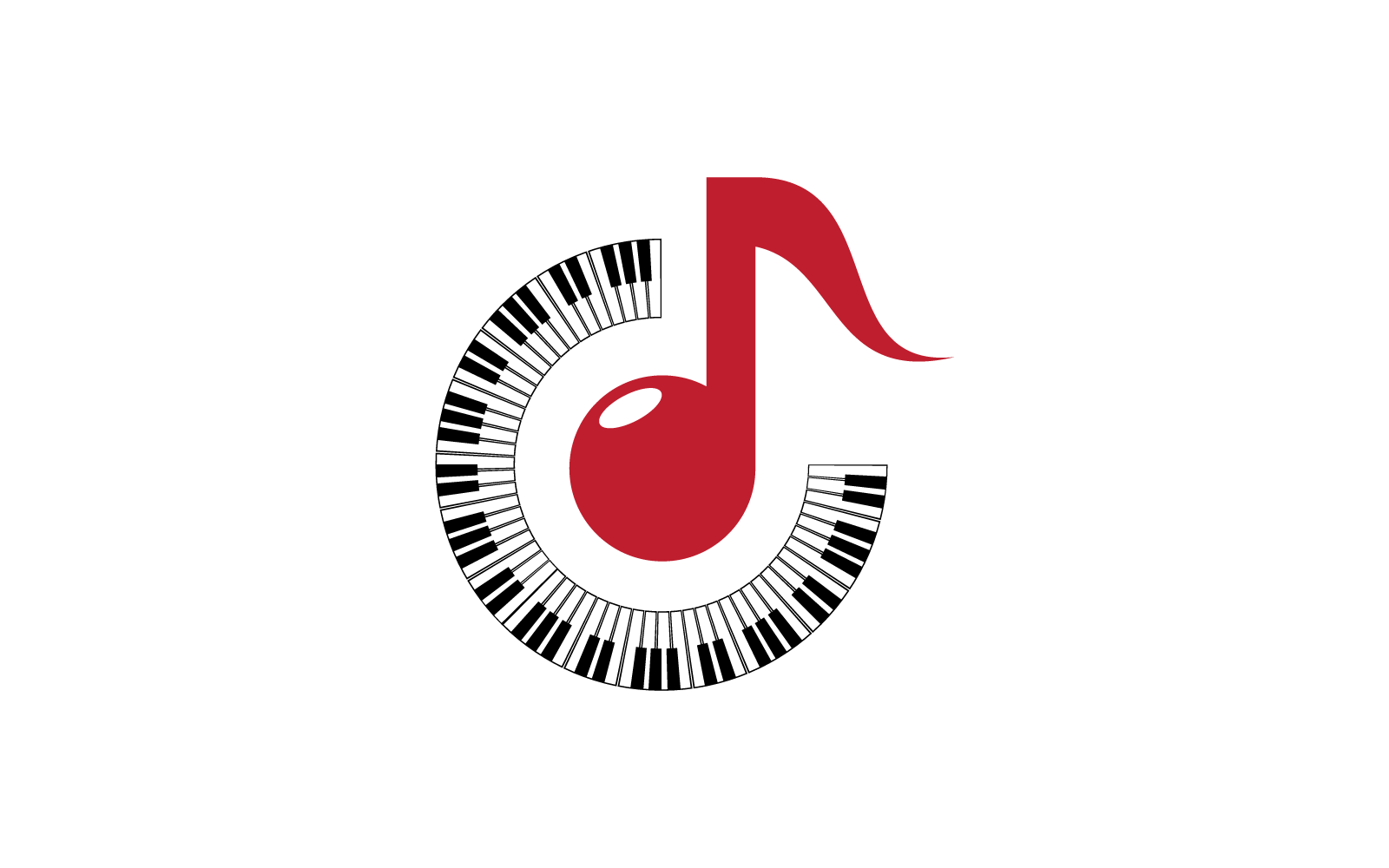 Piano vector illustratie logo sjabloon