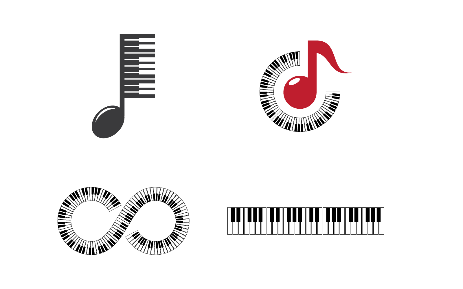 Piano vector illustration logo template design