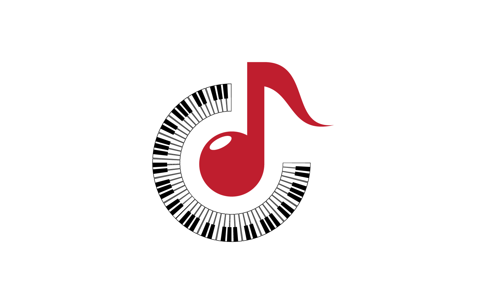 Piano vector illustration logo template